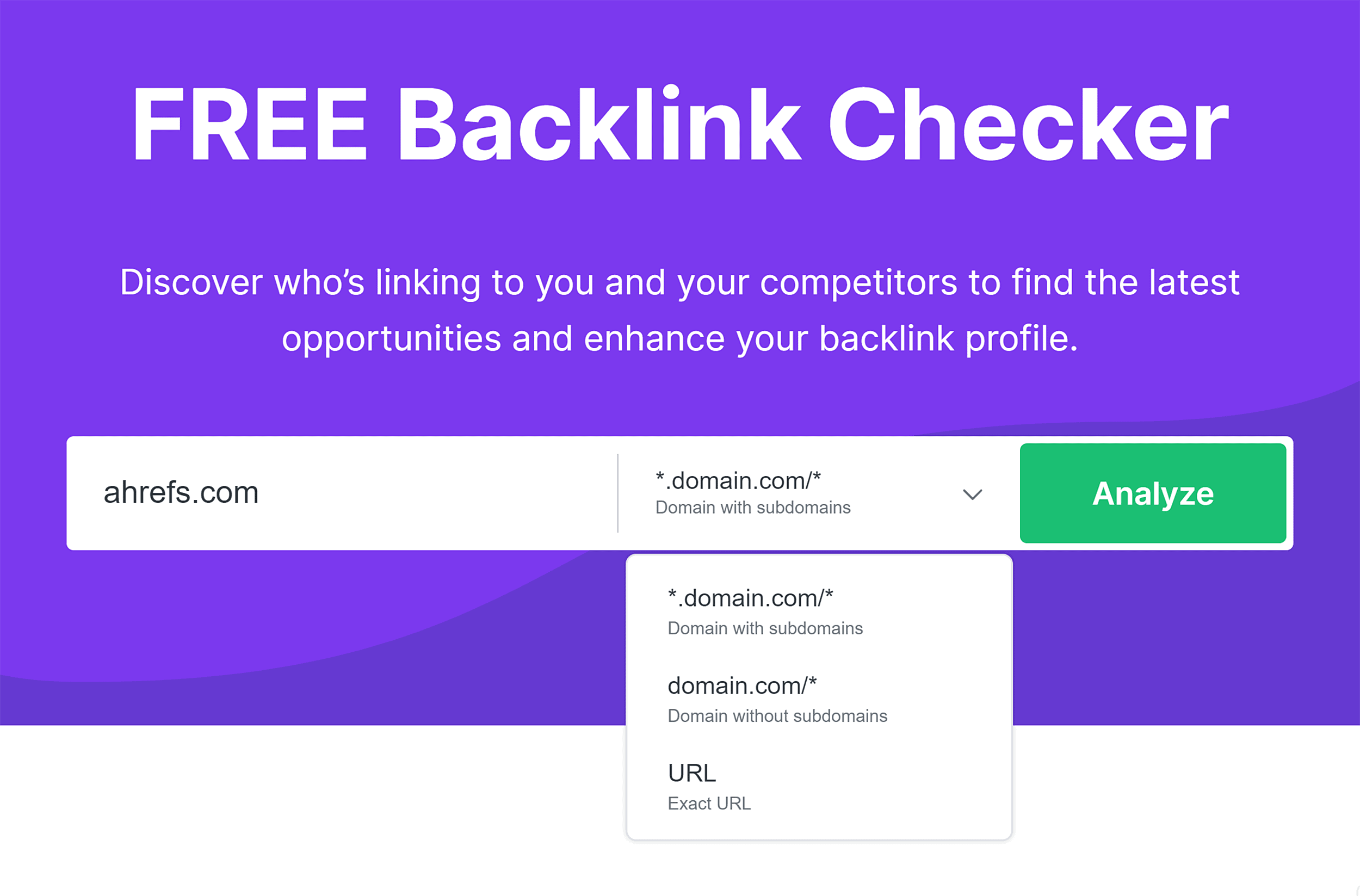 Backlink Checker – Ahrefs