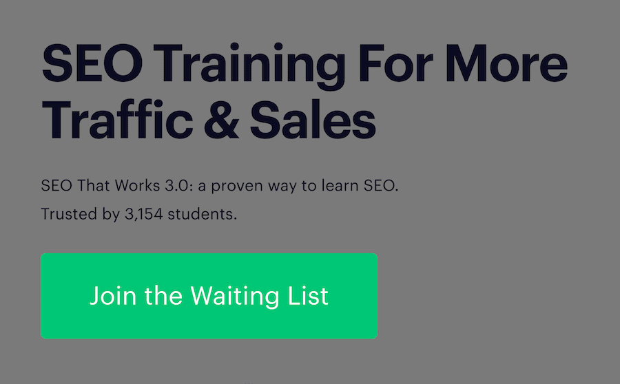 'Join the waiting list' button